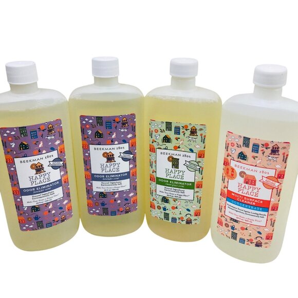 Beekman 1802 Happy Place 3 Odor Eliminator & 1 Multi-Surface Cleaner 20 Oz Lot - Picture 1 of 4